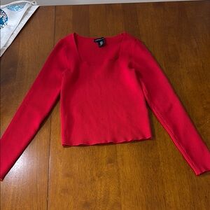 Square Neck Simply Jules Red Top